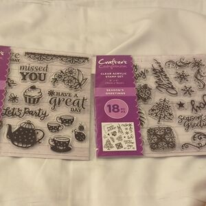 Crafters Companion Christmas & Summer Stamp Sets